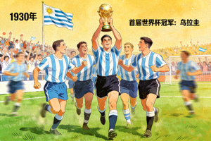 1930年乌拉圭赢得首届世界杯冠军奖杯